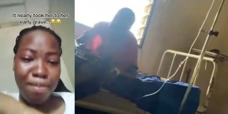 Nigerian lady cries profusely over heartbreak, ends up in hospital