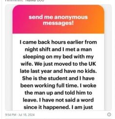 Nigerian man in UK devastated as he finds his wife in bed with another man just months after their relocation