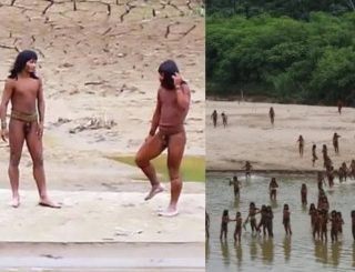 Rare New Footage Shows ‘Uncontacted’ Mashco Piro Tribe In Peruvian Amazon, Wielding Spears On Riverbank (video)