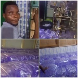 Suspects arrested for allegedly using brand name and NAFDAC number of a company to produce sachet water in Lagos (video)