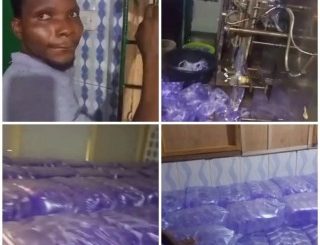 Suspects arrested for allegedly using brand name and NAFDAC number of a company to produce sachet water in Lagos (video)