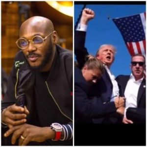 ’’This Shit na Pure Package’’ – 2Face Idibia Shares His Thoughts On The Donald Trump Assassination Attempt