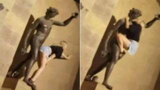 Tourist Filmed Kissing And Humping Against Statue Of Bacchus, The God Of Wine And Sensuality In Italy (photos)