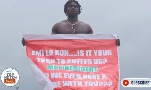 VeryDarkMan Stages A Solo Protest In Abuja Before The Official Protest (Photos)