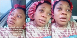 30-year-old lady in tears as she returns to family house after her man cheated