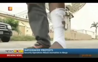 AIT Camera Operative Covering Abuja Protest Breaks Leg While Fleeing From Police