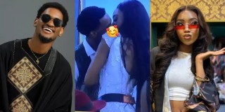 BBNaija S9 Moment Topher and Anita share their first kiss