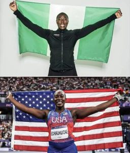 Former Nigerian hammer thrower, Annette Echikunwoke wins Olympic medal for the United States