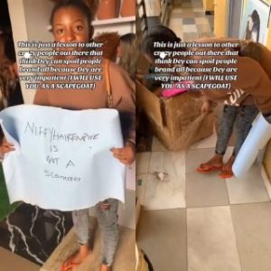 Hair vendor seen humiliating a customer who called her a “scammer” after she delayed to deliver hair she paid for (video)