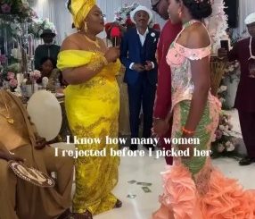 “I know how many women I rejected before I picked her” Groom’s mother says as she prays for couple on wedding day (video)