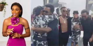 Kaffy’s priceless reaction after seeing Wizkid and Olamide goes viral