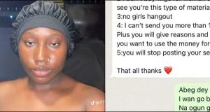 Lady shares rules her ‘talking stage’ partner gave her, leaked chat stirs buzz