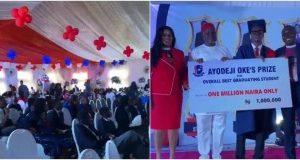 Moment Nigerian boy wins N1,000,000 cash prize for being ‘overall best graduating student’