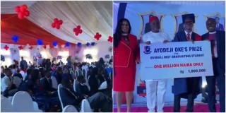 Moment Nigerian boy wins N1,000,000 cash prize for being ‘overall best graduating student’