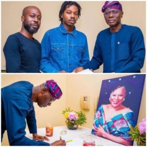 More Photos: Governor Sanwo-Olu Pays Condolence Visit To Onyeka Onwenu’s Family