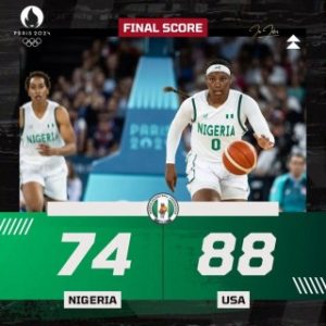 Nigeria Lose To The United States 74 – 88 In Women’s Olympic Basketball