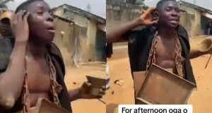 Nigerian man forced to dance, sing, and ring bell after being caught stealing