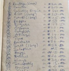 Nigerian man shares a shopping list from the 90s with prices of food items (photos)