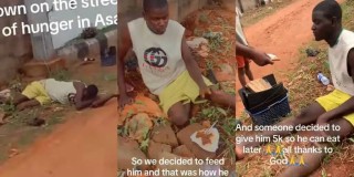 Nigerian shoemaker collapses due to hunger, passersby give food and ₦5k