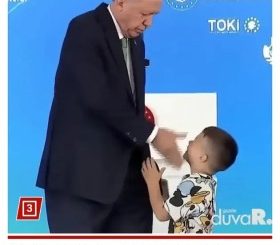 Outrage As Turkish President Slaps Child In Face For Not Kissing His Hand (Video)