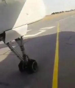 Plane somehow lands