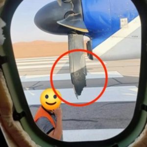 Plane somehow lands safely after tires burst, propeller breaks and window shatters