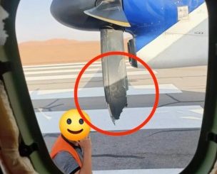 Plane somehow lands safely after tires burst, propeller breaks and window shatters