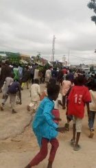 Police Teargas Protesters Waving Russian Flag In Katsina