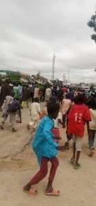 Police Teargas Protesters Waving Russian Flag In Katsina