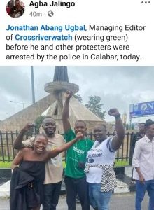 Police reportedly arrest journalist and protesters in Calabar