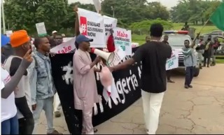 Protesters Already Gathered At The MKO Abiola Stadium In Abuja