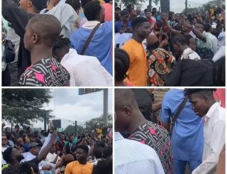 Protesters dance to some old Nigerian music at the protest ground in Ojota, Lagos (video)