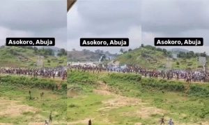 Security Personnel Fire Shots, Tear Gas At Protesters In Abuja (Video)