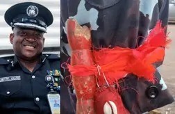 “This was photoshopped” – Police PRO reacts to purported photo of an officer with a charm tied on his hand