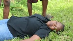 Woman Collapses As Police Shoot Teargas At Protesters In Abuja (Photo)