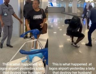 Woman destroys husband’s international passport as they arrive at the international airport in Lagos