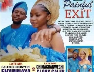 Family Announces Burial Arrangements For Nigerian Couple Who Died In Gas Explosion Days After Their Wedding