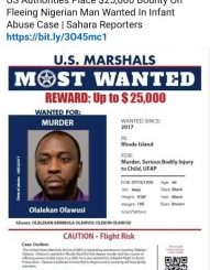 Olalekan Abimbola Olawusi: US Places $25,000 Bounty On Fleeing Nigerian Man (Photos)