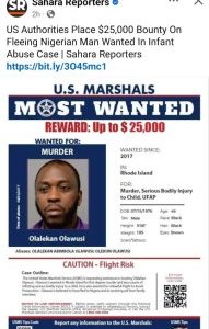 Olalekan Abimbola Olawusi: US Places $25,000 Bounty On Fleeing Nigerian Man (Photos)