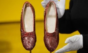 A pair of ruby slippers featured in the classic 1939 film‚ The Wizard of Oz’ and stolen from the Judy Garland Museum in Grand Rapids, Minnesota in 2005, sold at auction for $28 million on Saturday, December 7.

The slippers, one of four surviving pairs Garland wore in the film – is the most valuable movie memorabilia ever sold at auction, according to a news release from Heritage Auctions.

“There is simply no comparison between Judy Garland’s ruby slippers and any other piece of Hollywood memorabilia,” Heritage Auctions Executive Vice President Joe Maddalena said in the release. “The breathtaking result reflects just how important movies and movie memorabilia are to our culture and to collectors.”