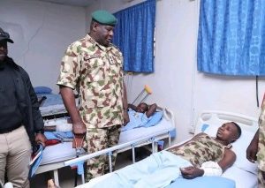 Photos Of COAS General Oluyede Visiting Some Injured Military Personnel In Borno