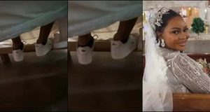 Bride Sparks Reactions As She Wears Sneakers To Her Wedding