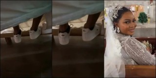 Bride Sparks Reactions As She Wears Sneakers To Her Wedding