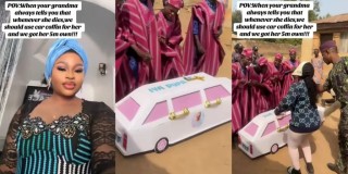 Lady Buys ₦5 Million Car-Shaped Coffin For Grandmother Who Wished For One Before Passing