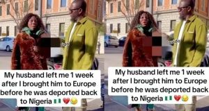 Lady shares how husband left her 1 week after she brought him to Europe