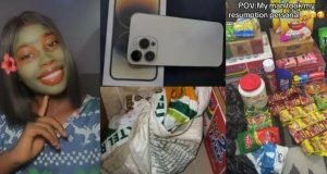 Lady shows off items boyfriend got her for school resumption