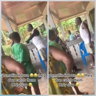 Nigerian slaps his Daughter’s boyfriend.