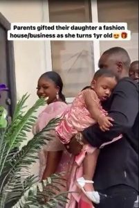 Parents Gift Daughter Million Naira Fashion House For Her First Birthday