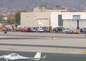  1 Dead After Jet Hits Plane Parked Near Scottsdale Airport In Arizona