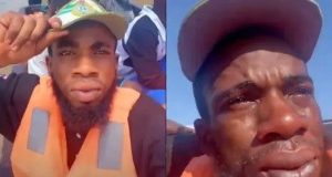 Corper weeps bitterly after boat breaks down in the middle of nowhere